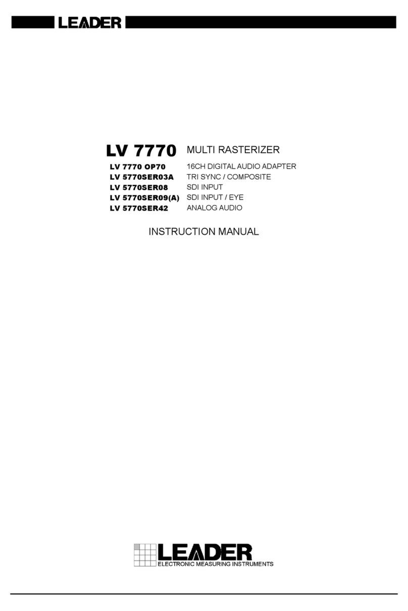 Leader LV 7770 User manual
