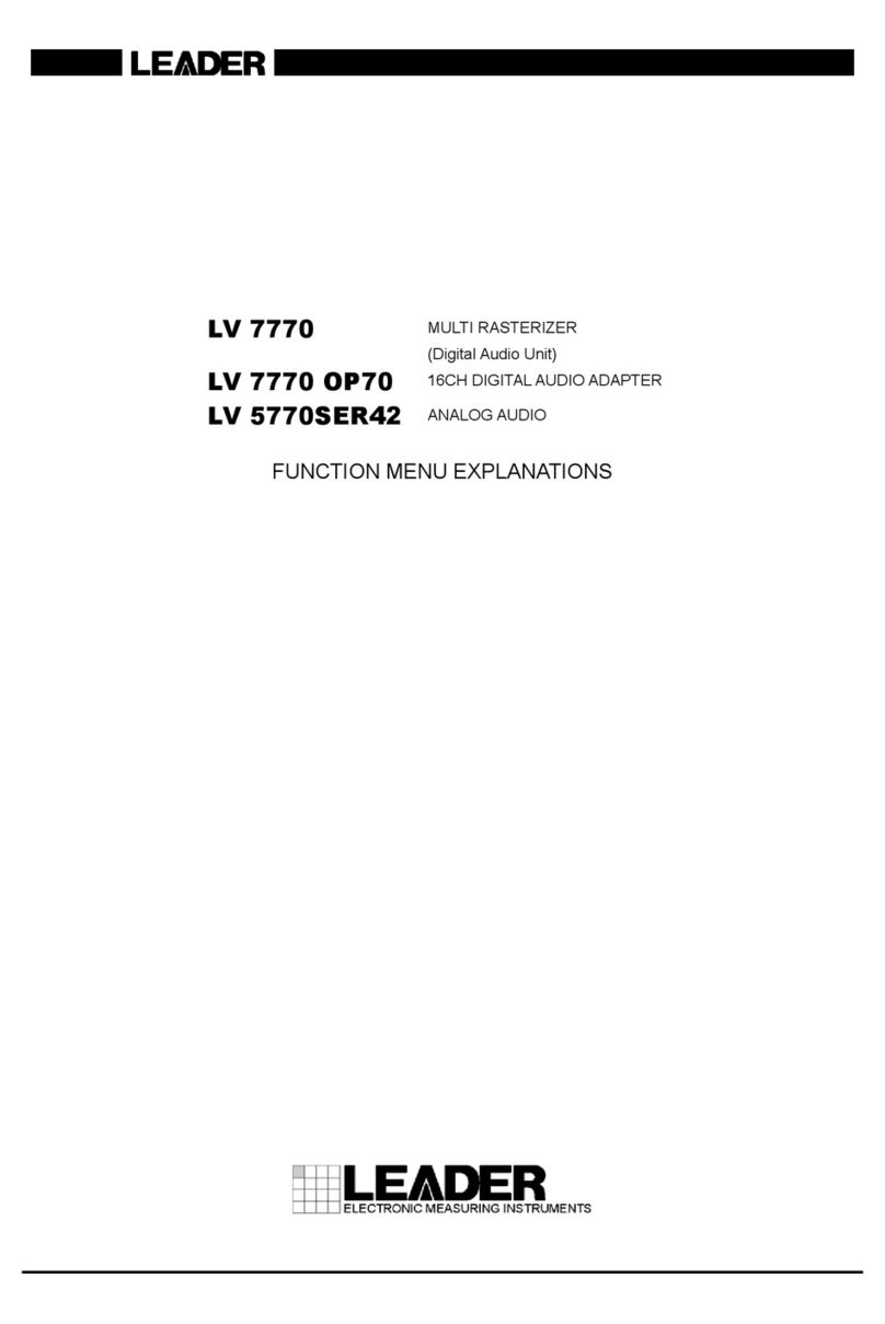 Leader LV 7770 User manual