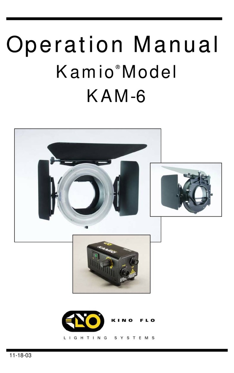 Kino Flo Kamio 6 Operation manual