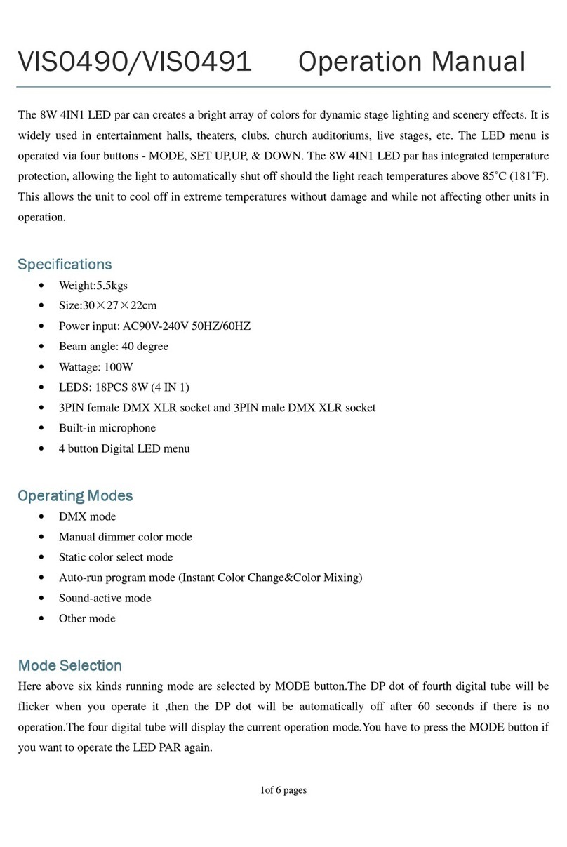 ViSAGE VIS0490 Operation manual