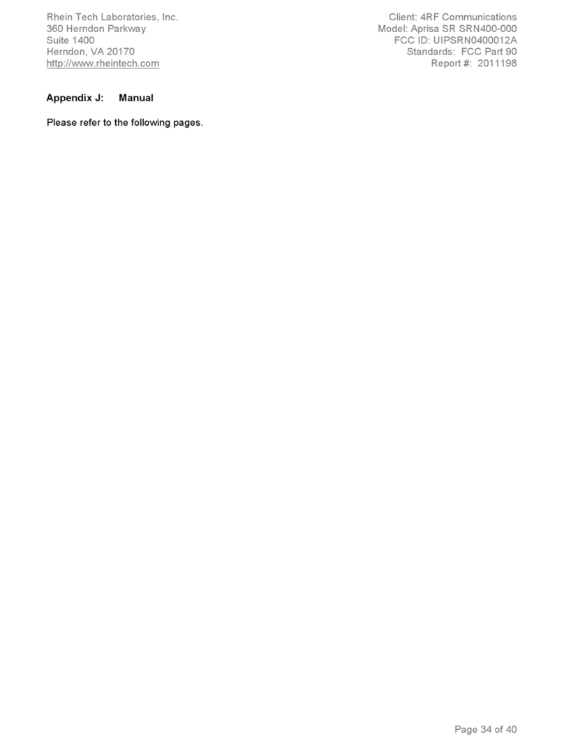 4RF Aprisa SR user manual