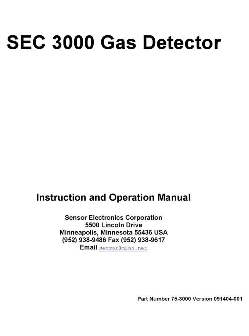 Sensor Electronics SEC 3000 Instruction and operation manual Sensor Electronics SEC 3000 Instruction and operation manual