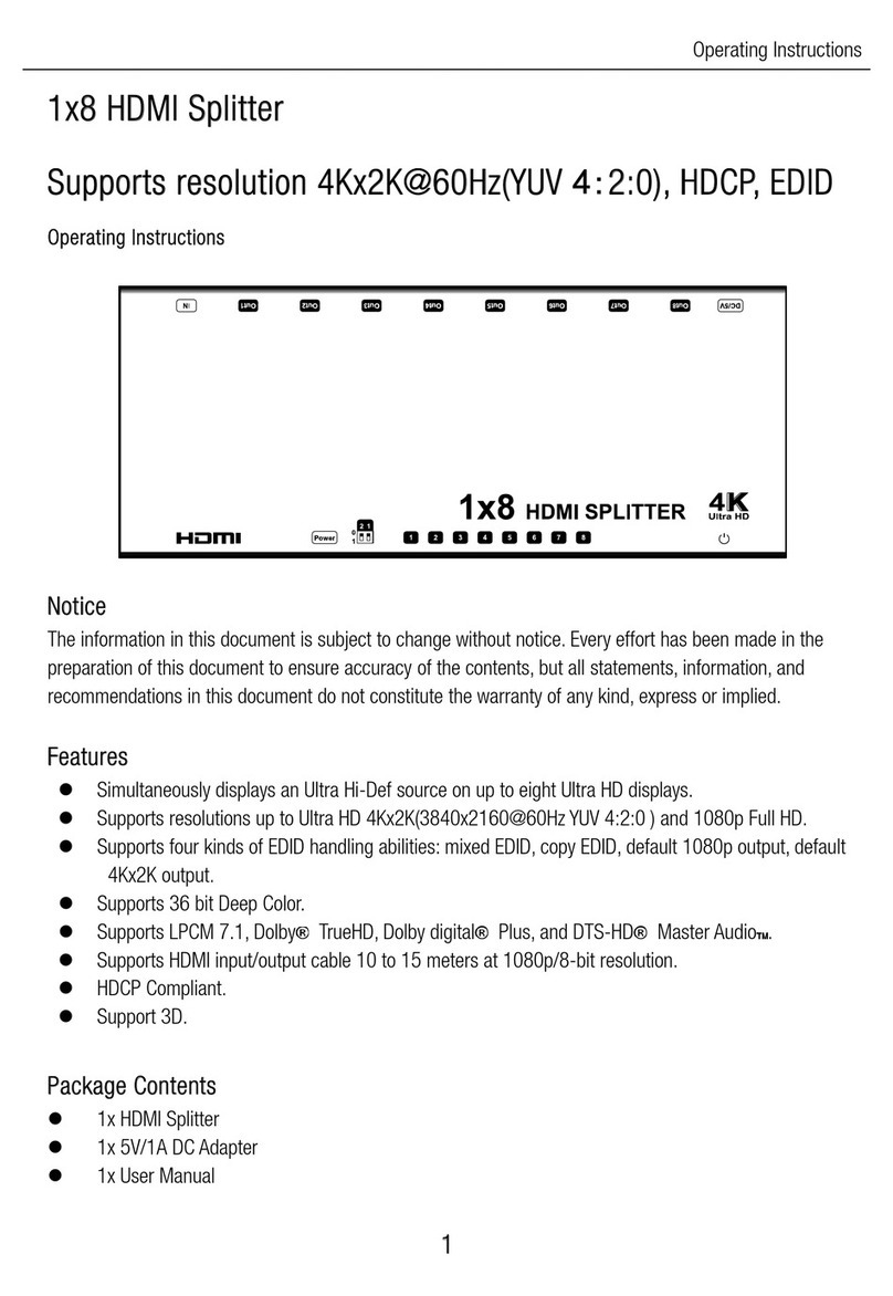 Shenzhen Shunxun Electronics SP148E-HD4K2K operating instructions
