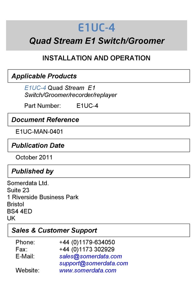 Somerdata E1UC-4 Installation and operation