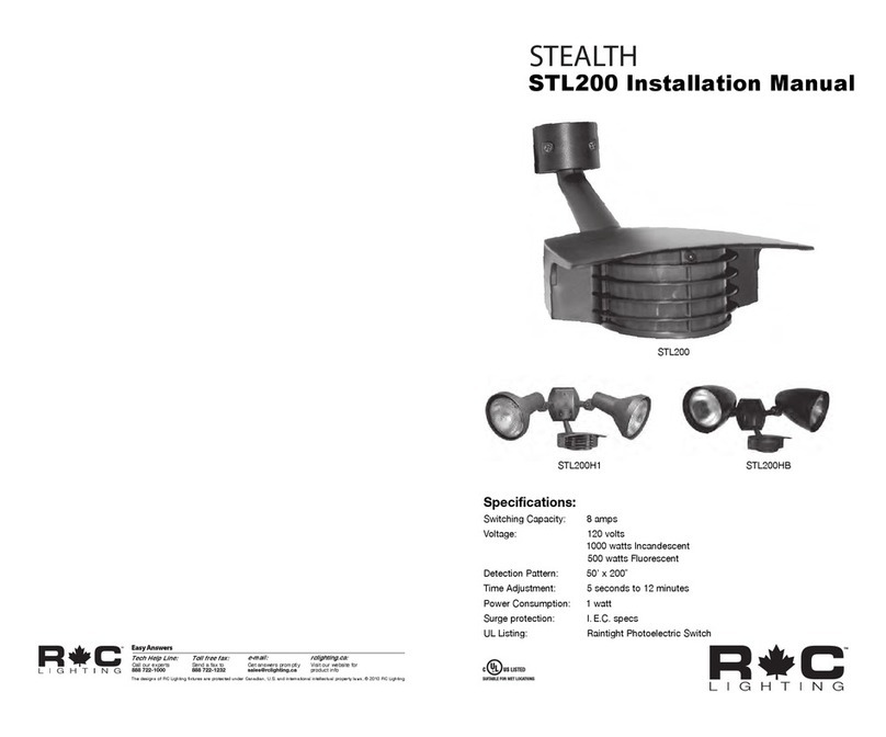 RC Lighting STL200 installation manual