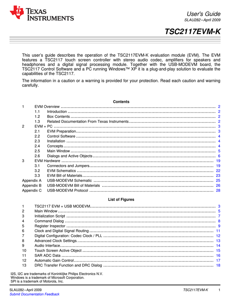 Texas Instruments TSC2117EVM-K User manual