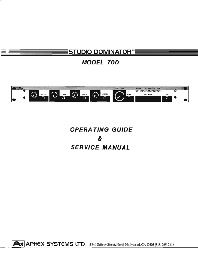 Aphex Studio Dominator 700 operating guide