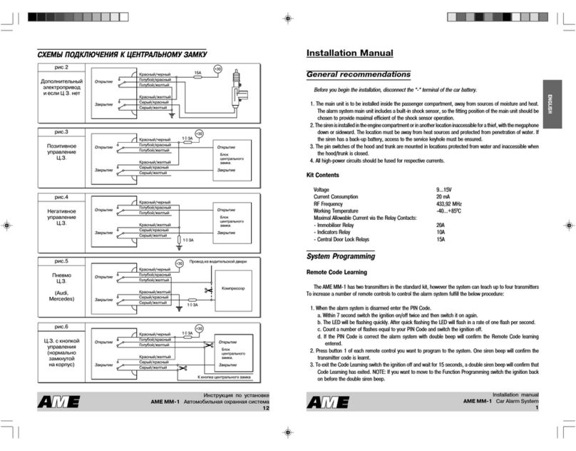 AME MM-1 installation manual