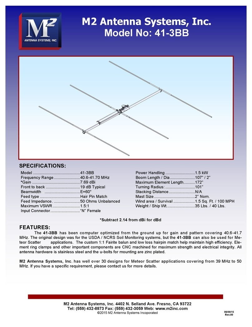 M2 Antenna Systems 41-3BB User manual