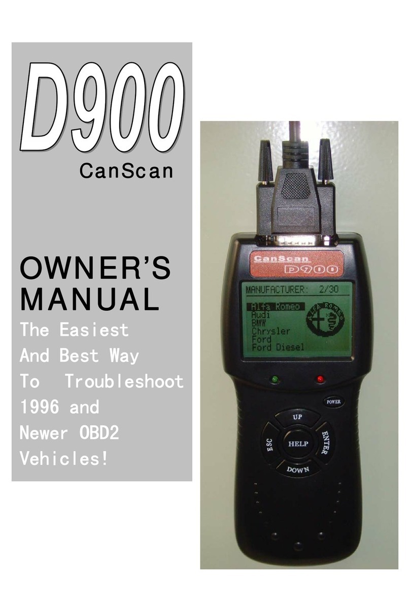 King Tool CanScan  D900 owner's manual