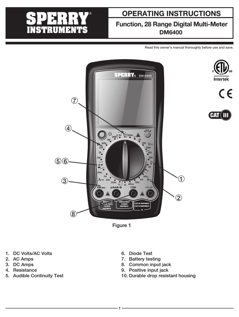 Sperry instrument DM6400 User manual Sperry instrument DM6400 User manual