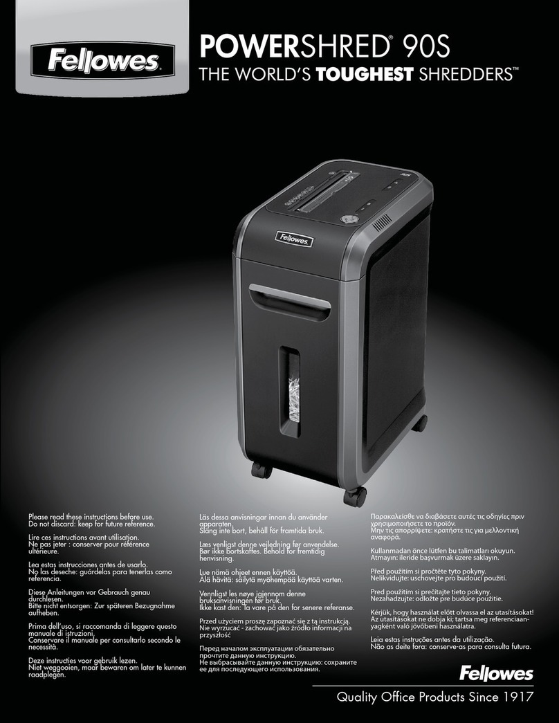 Fellowes POWERSHRED 90S User manual