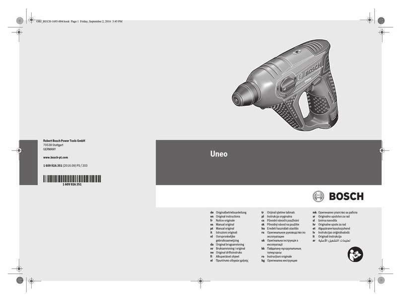 Bosch Uneo User manual
