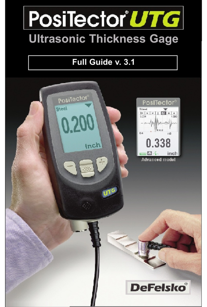 DeFelsko PosiTector UTG User manual DeFelsko PosiTector UTG User manual