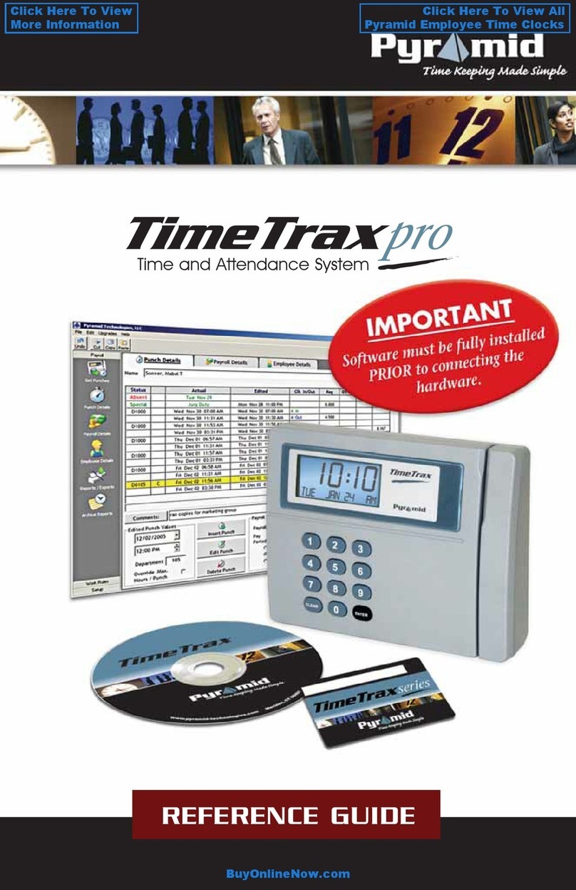 Pyramid TimeTrax pro reference guide Pyramid TimeTrax pro reference guide
