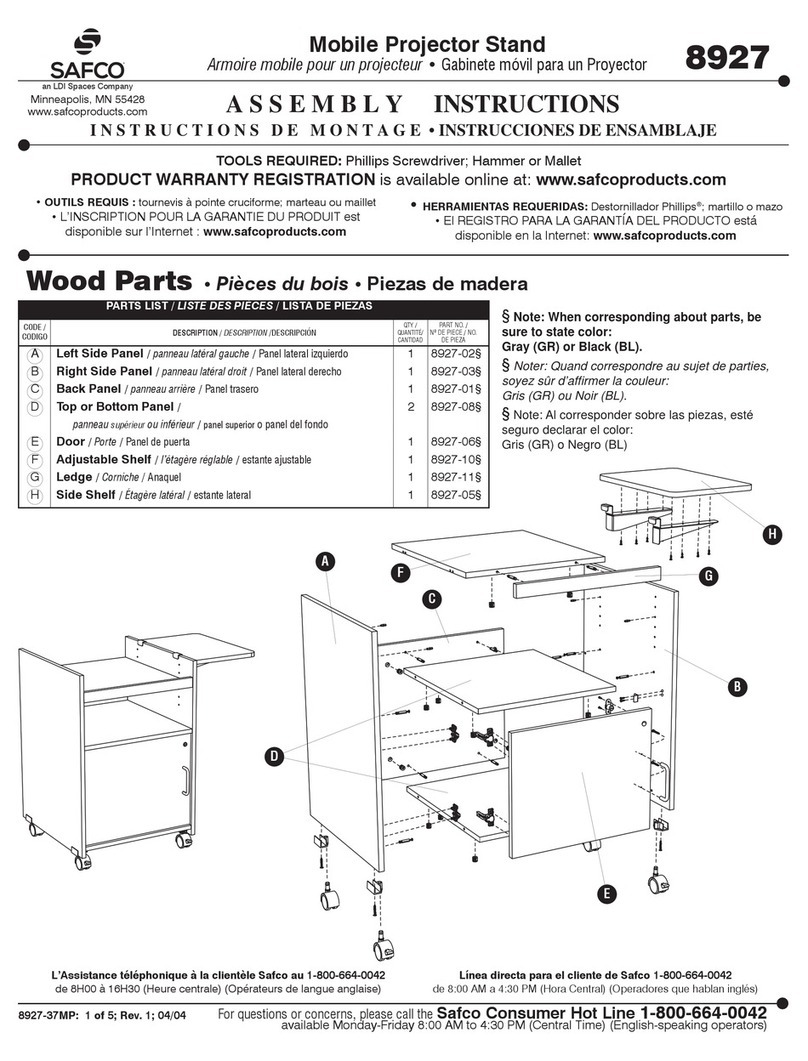 Safco 8927 Assembly instructions