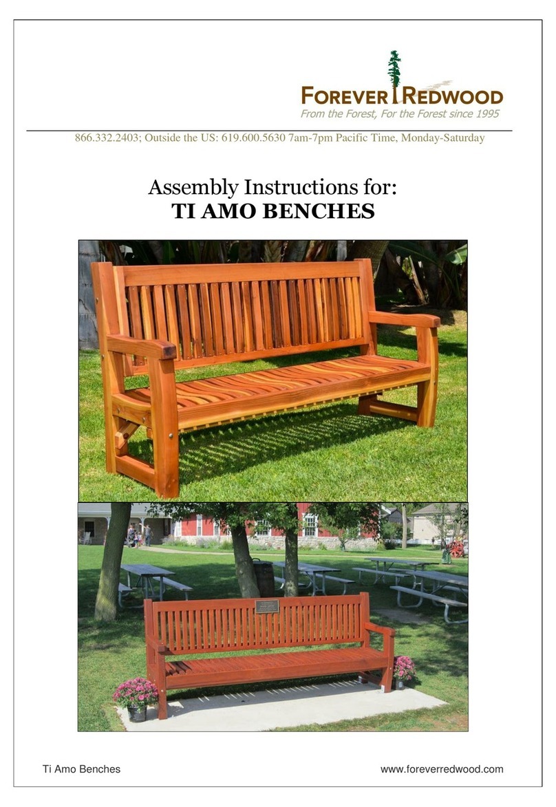 Forever Redwood TI AMO BENCHES Assembly instructions Forever Redwood TI AMO BENCHES Assembly instructions