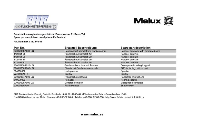 MALUX ExResistTel Operating instructions