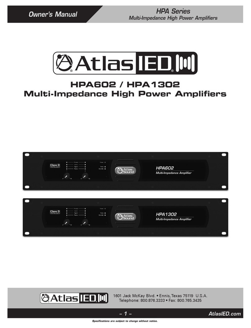 Atlas IED HPA1302 owner's manual