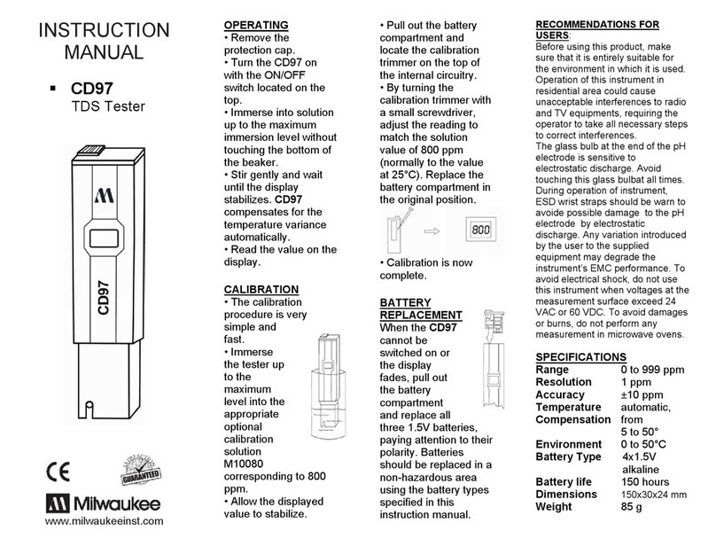 Milwaukee CD97 User manual