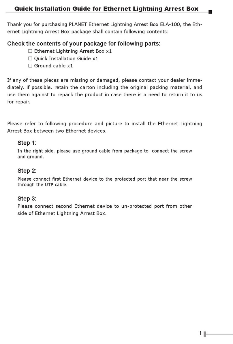 Planet ELA-100 Quick installation guide