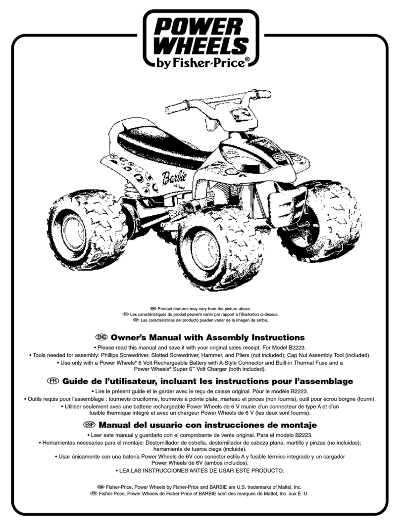 Power Wheels B2223 Owner's manual & assembly instructions