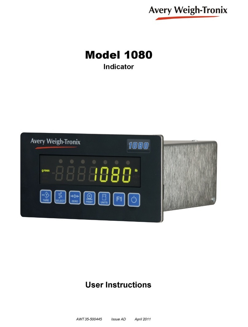 Avery Weigh-Tronix 1080 User manual
