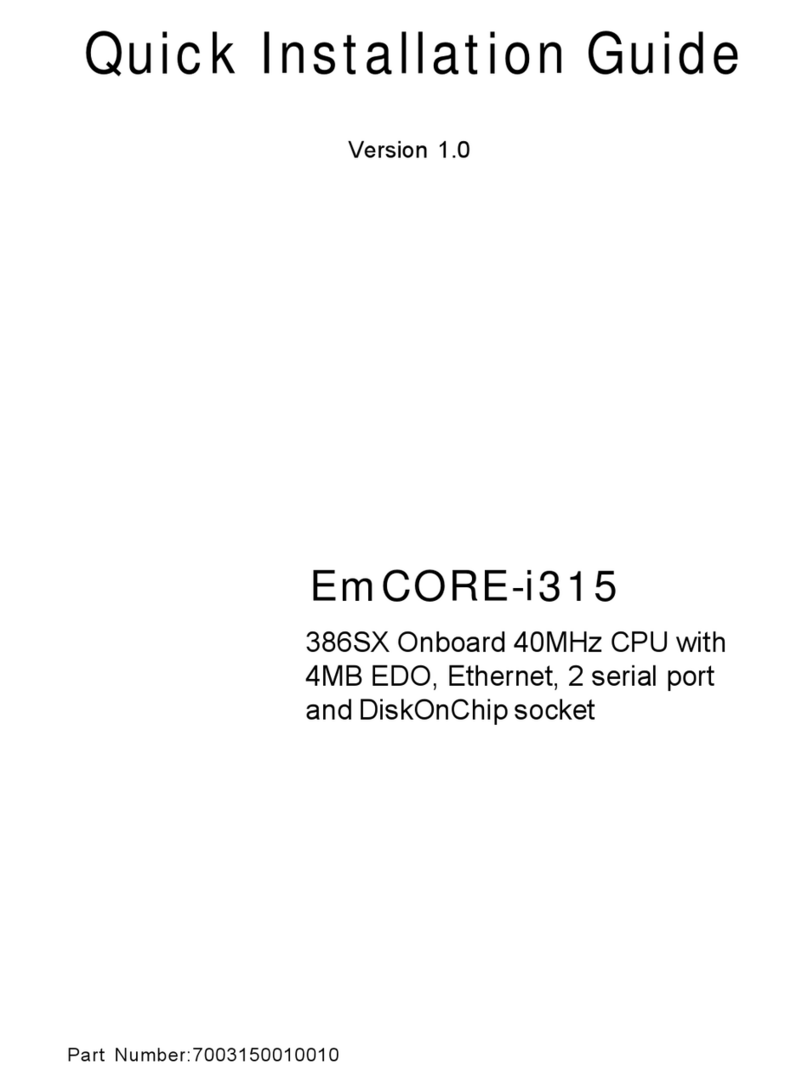 Arbor Technology EmCORE-i315 User manual