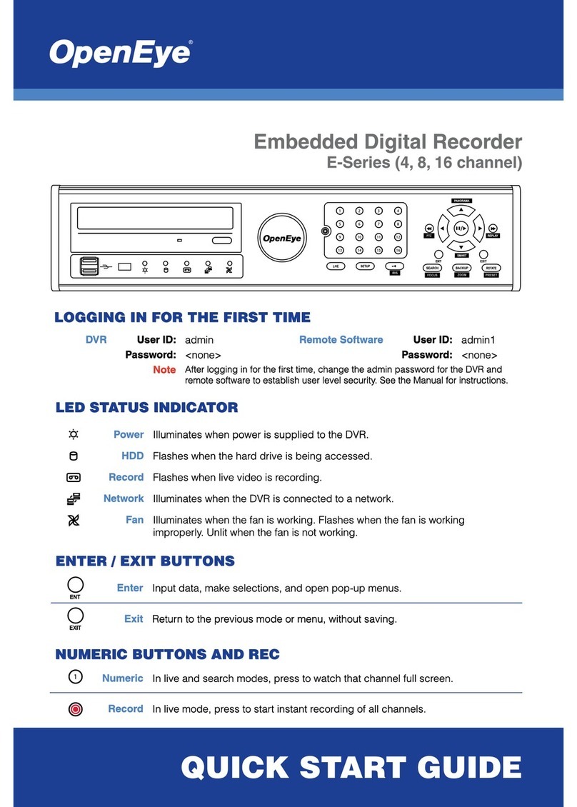 OpenEye E-Series quick start guide