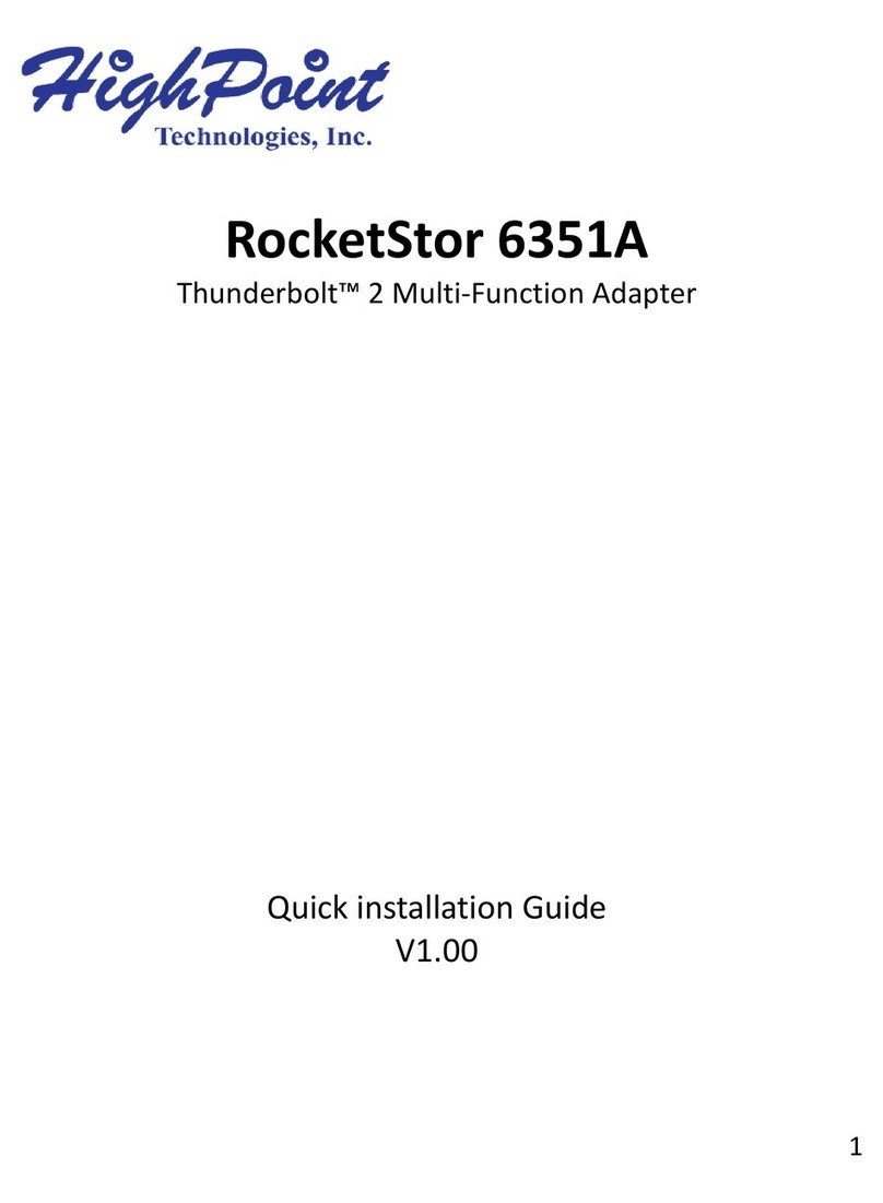 HighPoint RocketStor 6351A User manual HighPoint RocketStor 6351A User manual