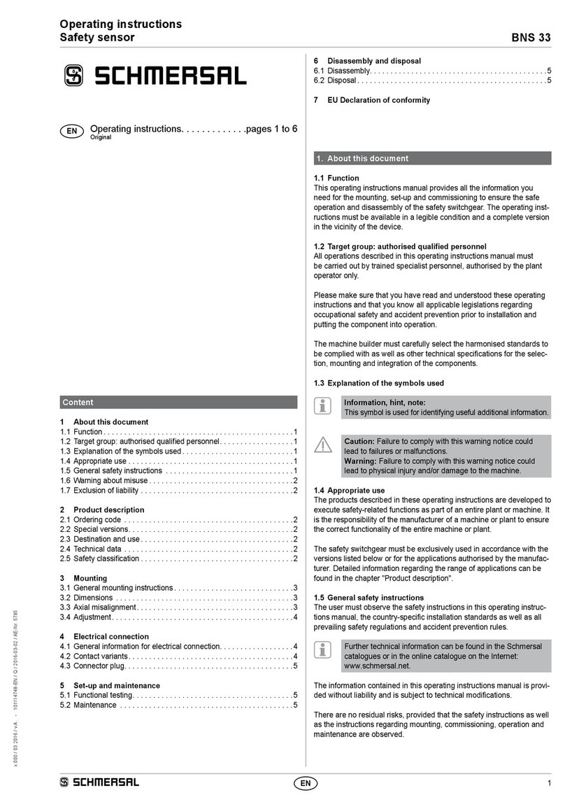 schmersal BNS 33 series User manual
