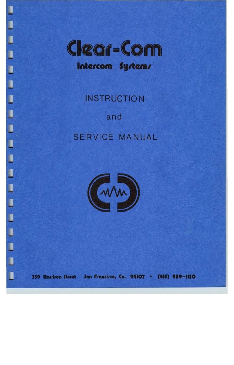 Clear-Com CS-100 Troubleshooting guide