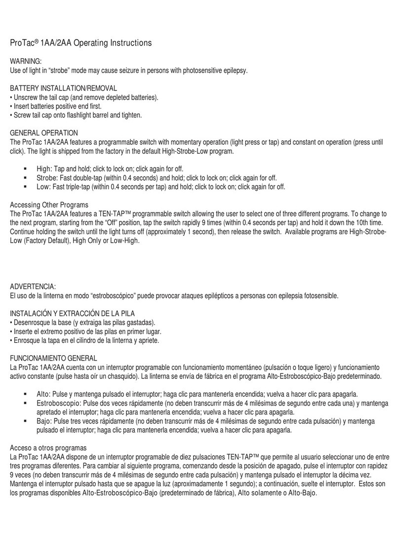 Protac 1AA User manual