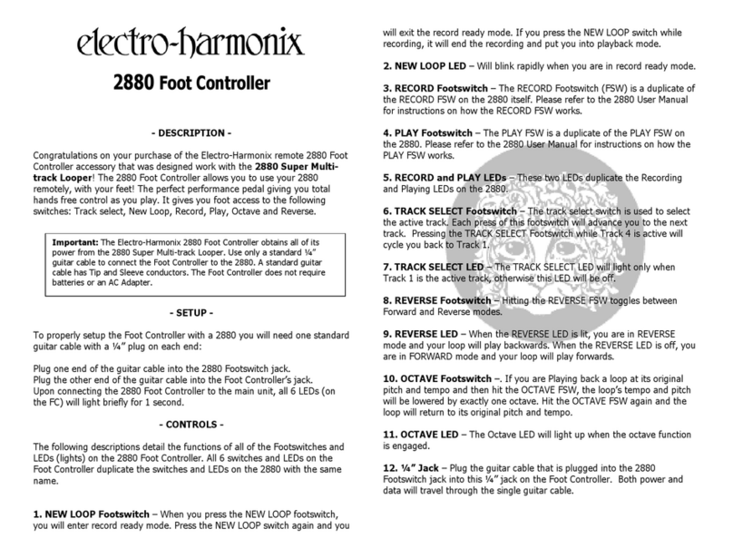 Electro-Harmonix 2880 user manual