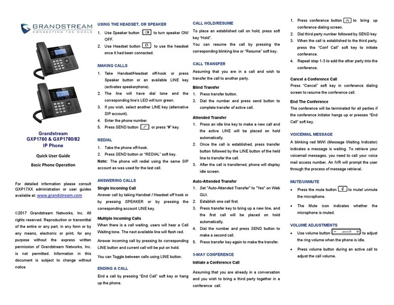 Grandstream Networks GXP1760 Instruction manual