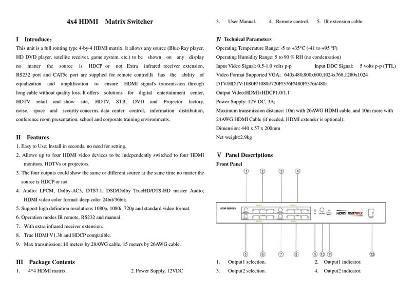 XtendLan HDMI-SW44R user manual