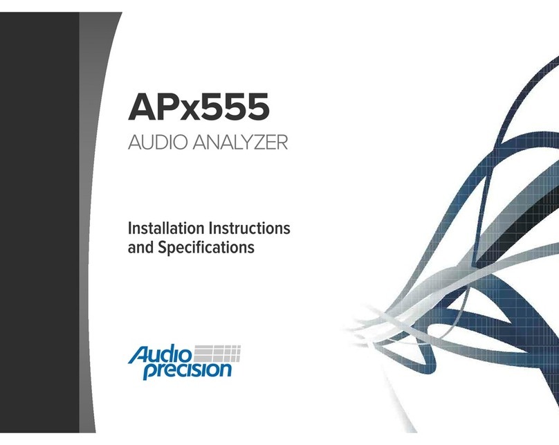 Audio Precision APx555 Installation Instructions and Specifications