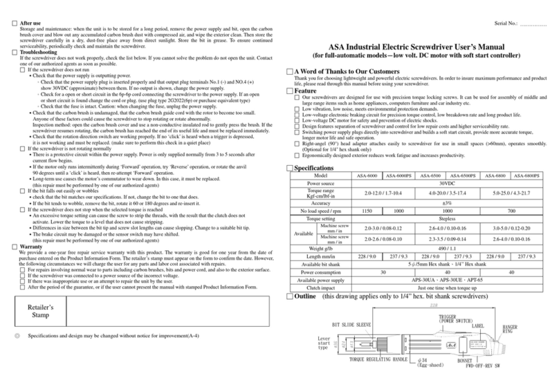 Mouser ASA-6000 user manual