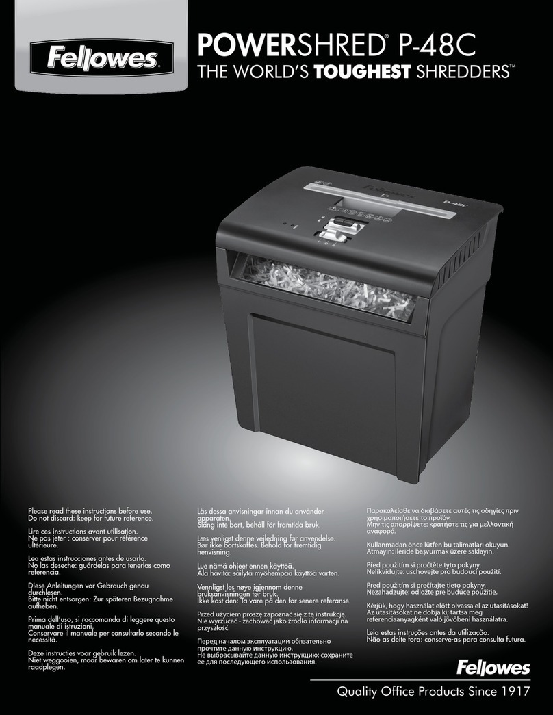 Fellowes POWERSHRED P-48C User manual