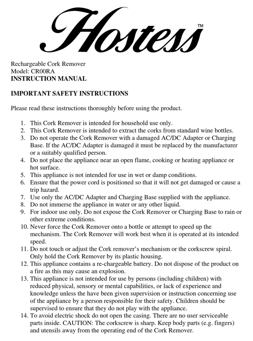 Hostess CR00RA instruction manual
