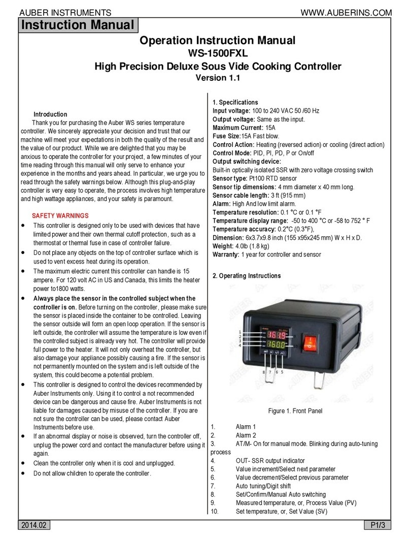 Auber WS-1500FXL Operation & instruction manual