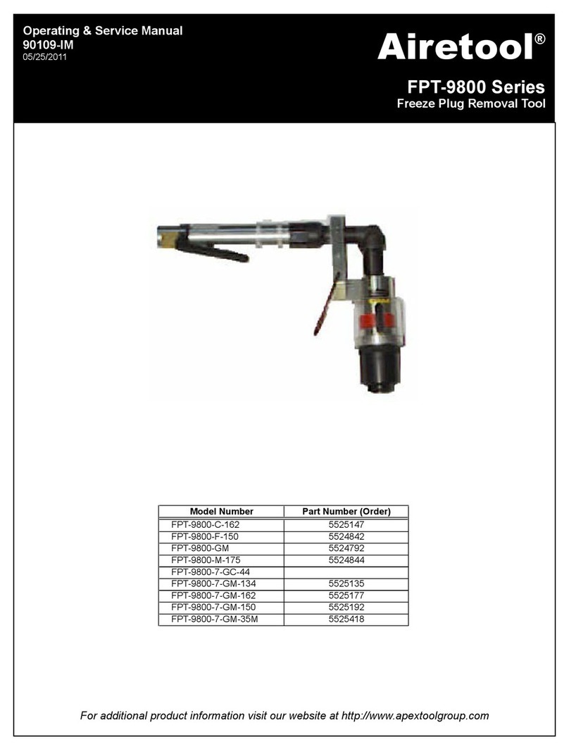 Airetool FPT-9800-C-162 OPERATING & SERVICE MANUAL