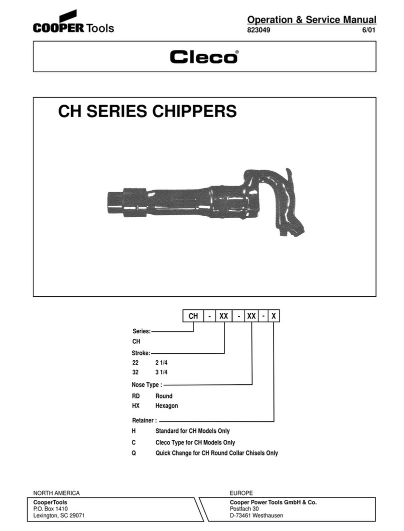 Cleco CH-22 Installation and operating instructions