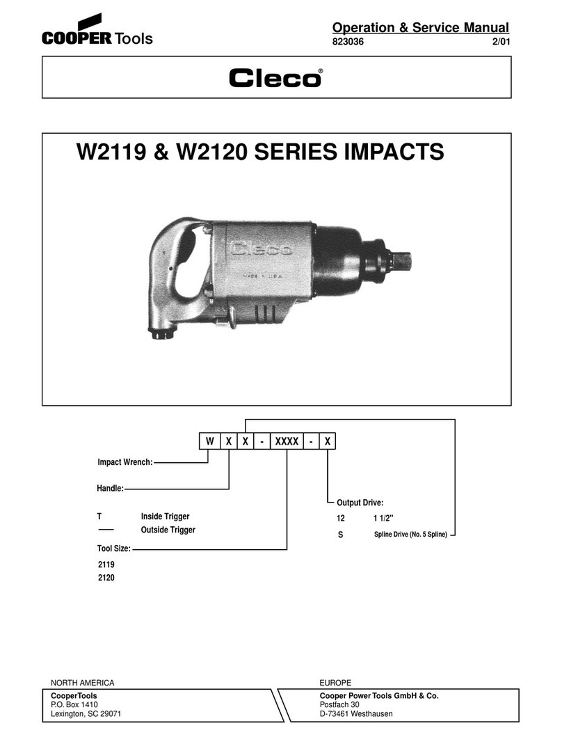 Cleco W2119 series Operation & service manual