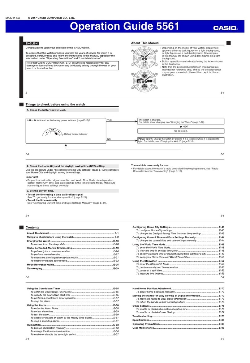 Casio 5561 User manual