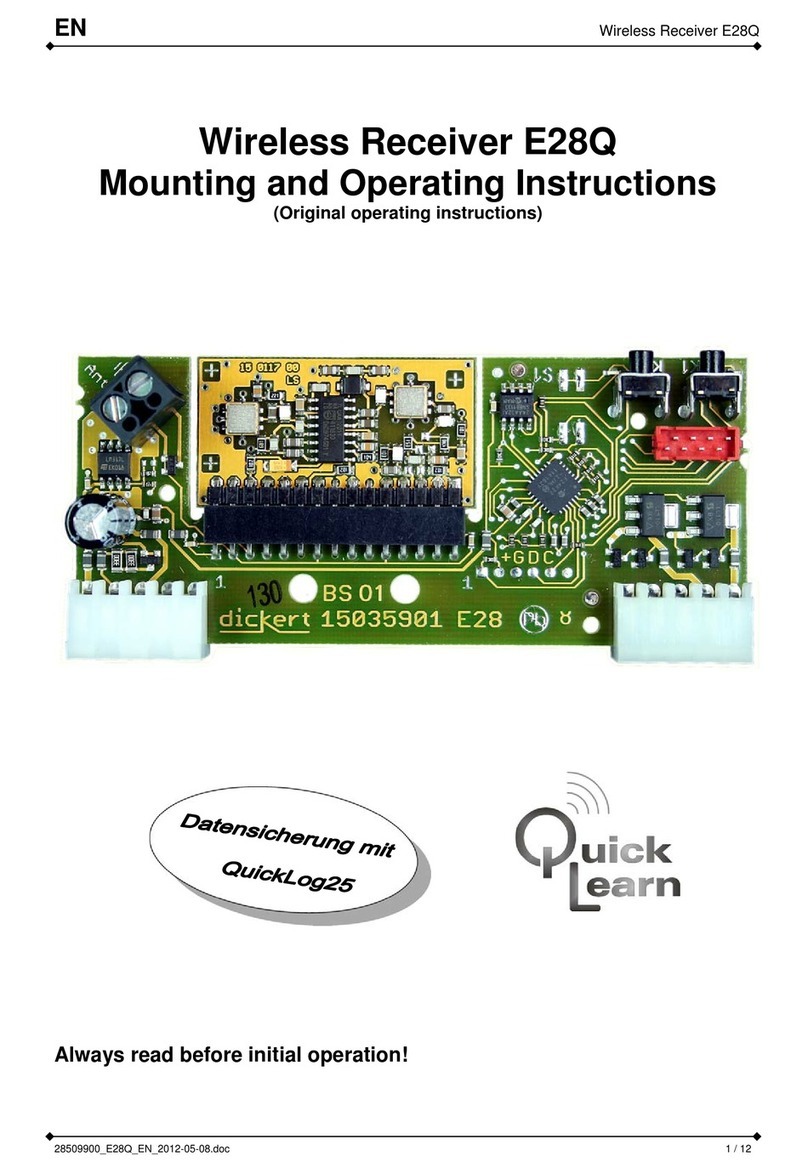 Quick Learn E28Q Mounting and operating instructions