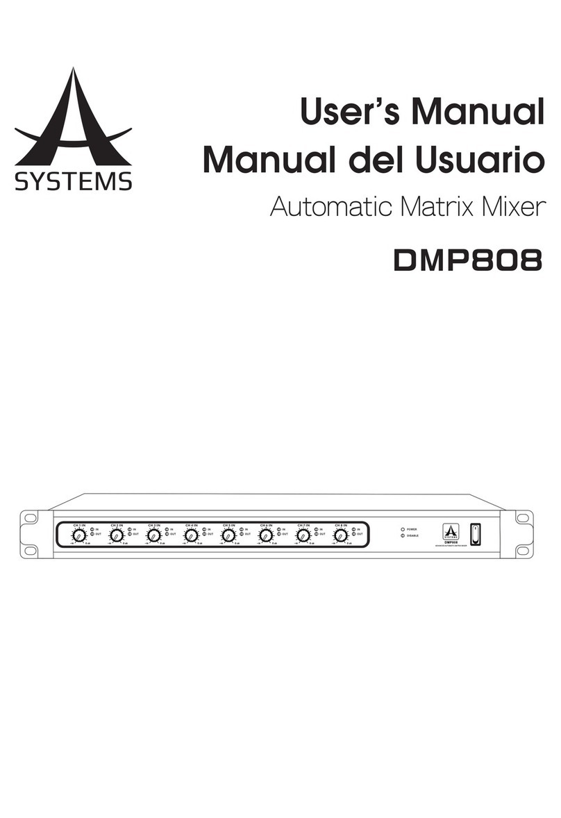 A SYSTEMS DMP808 user manual
