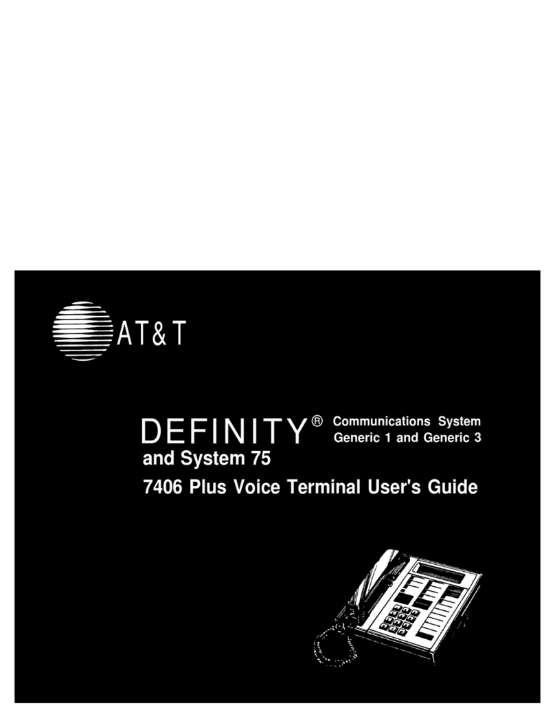 AT&T Definity 7406 Plus User manual
