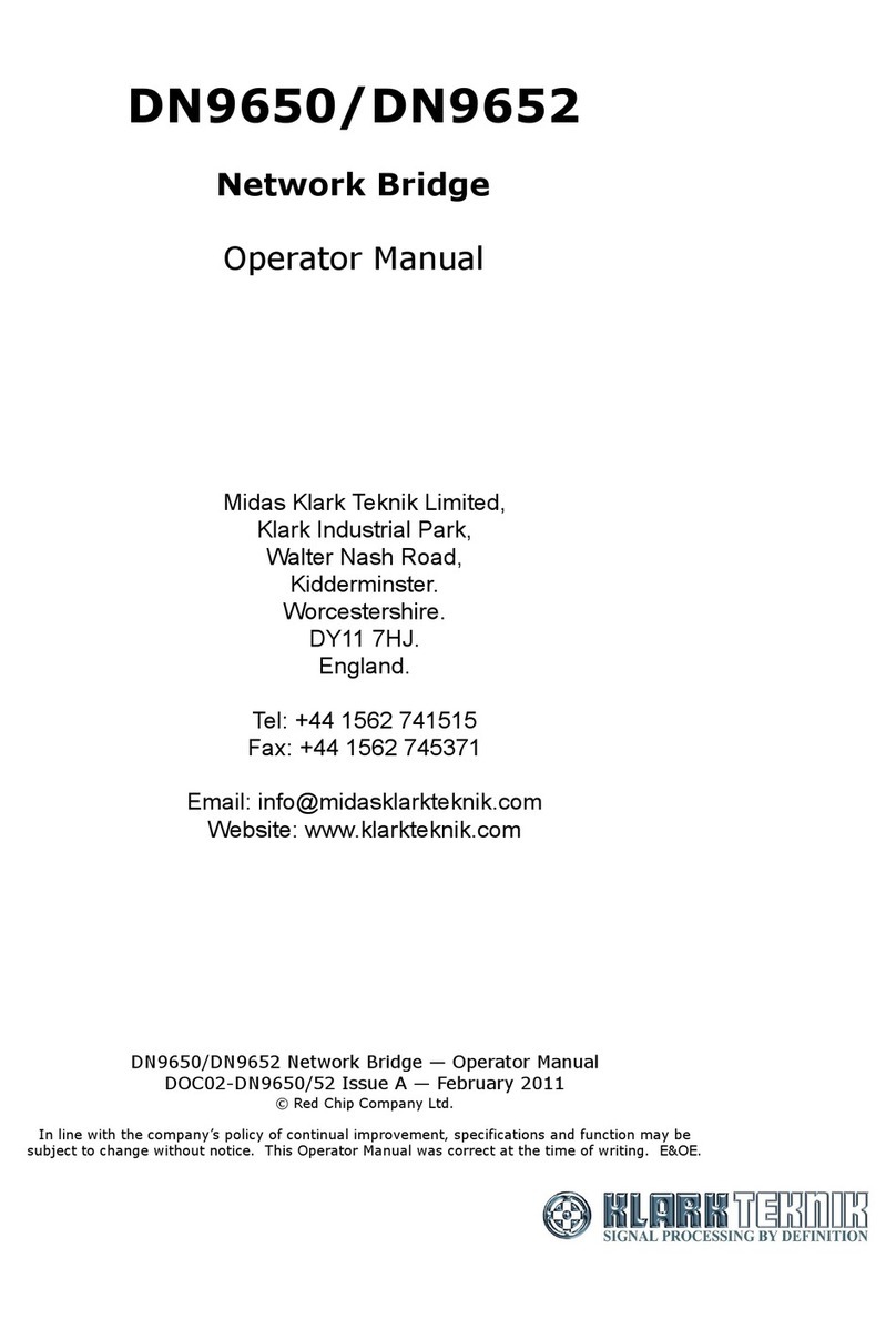 Klark Teknik DN9652 User manual