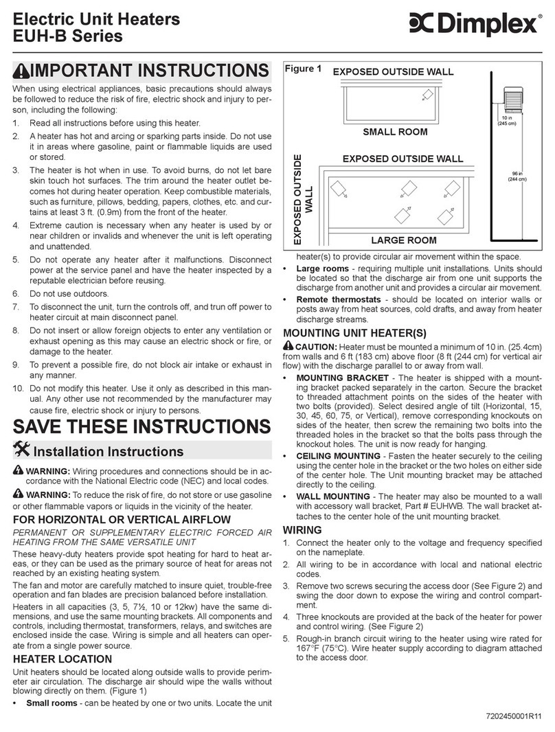Dimplex EUH02B21T User manual
